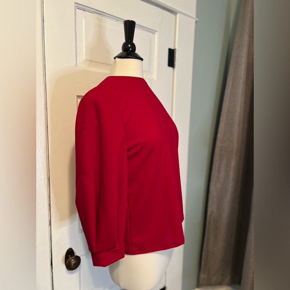 SHEIN 3/4 sleeve blouse, Medium, Dark Red